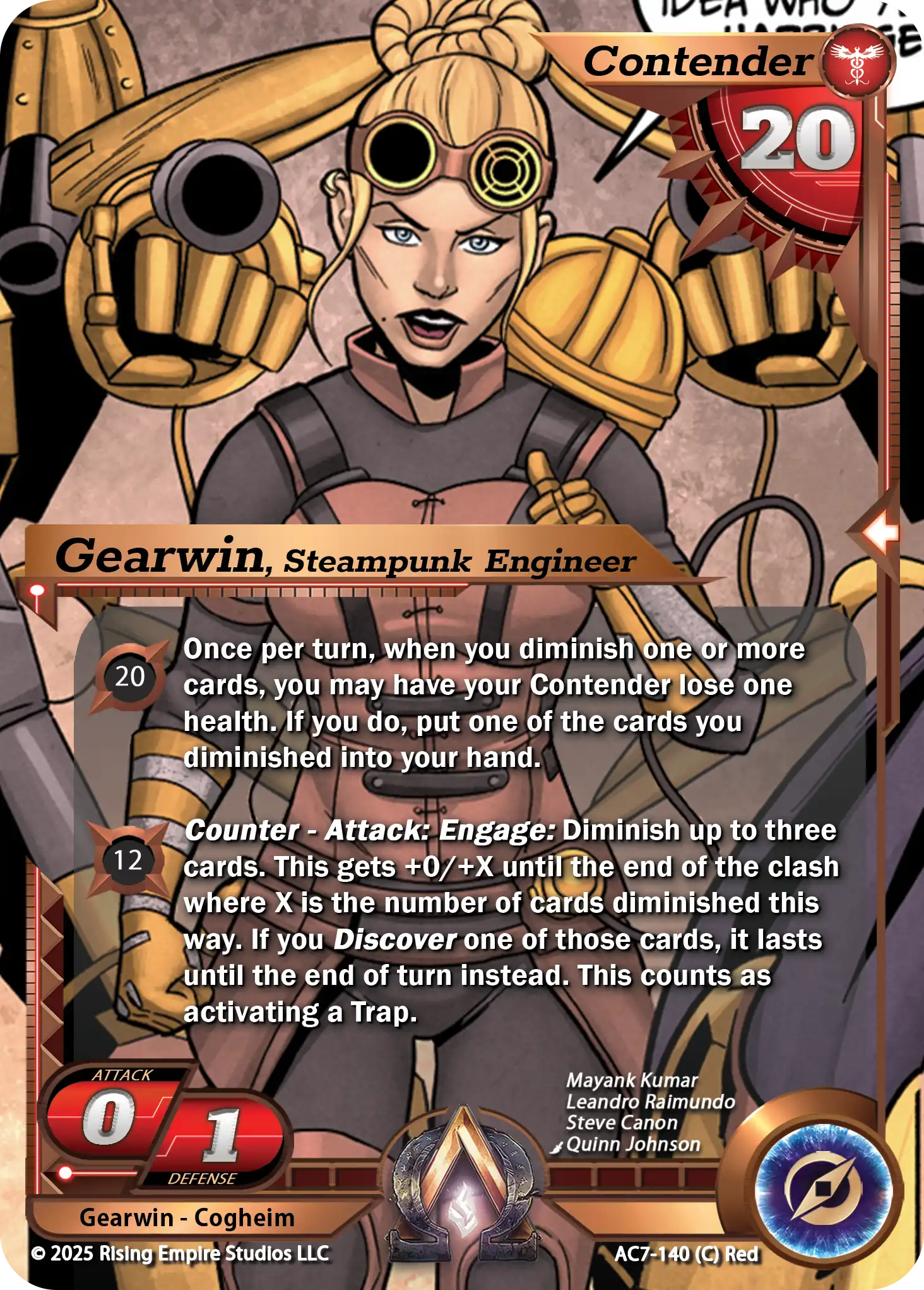AC Contender Review: Gearwin, Steampunk Engineer