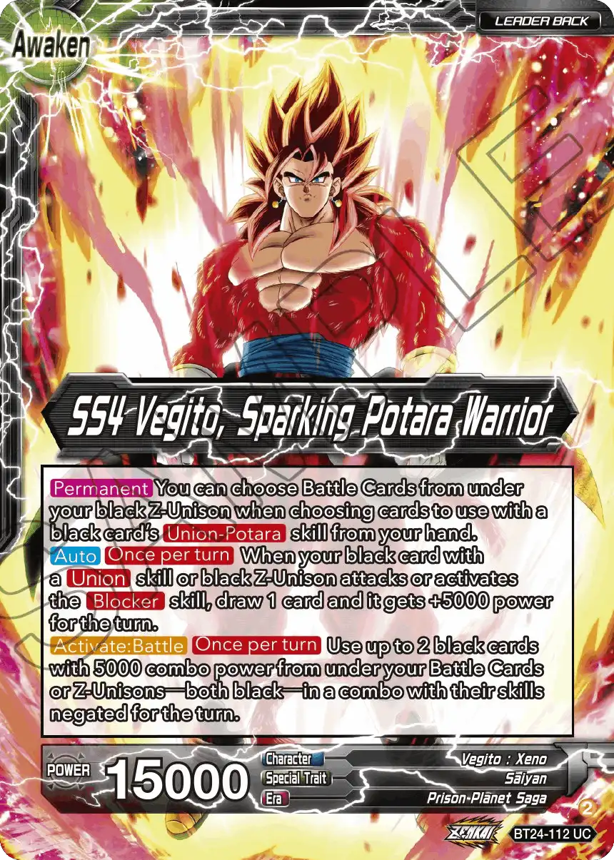 SS4 Son Goku & SS4 Vegeta // SS4 Vegito, Sparking Potara Warrior
