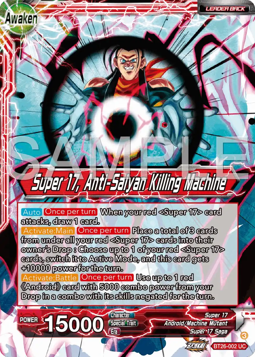 Hell Fighter 17 // Super 17, Anti-Saiyan Killing Machine